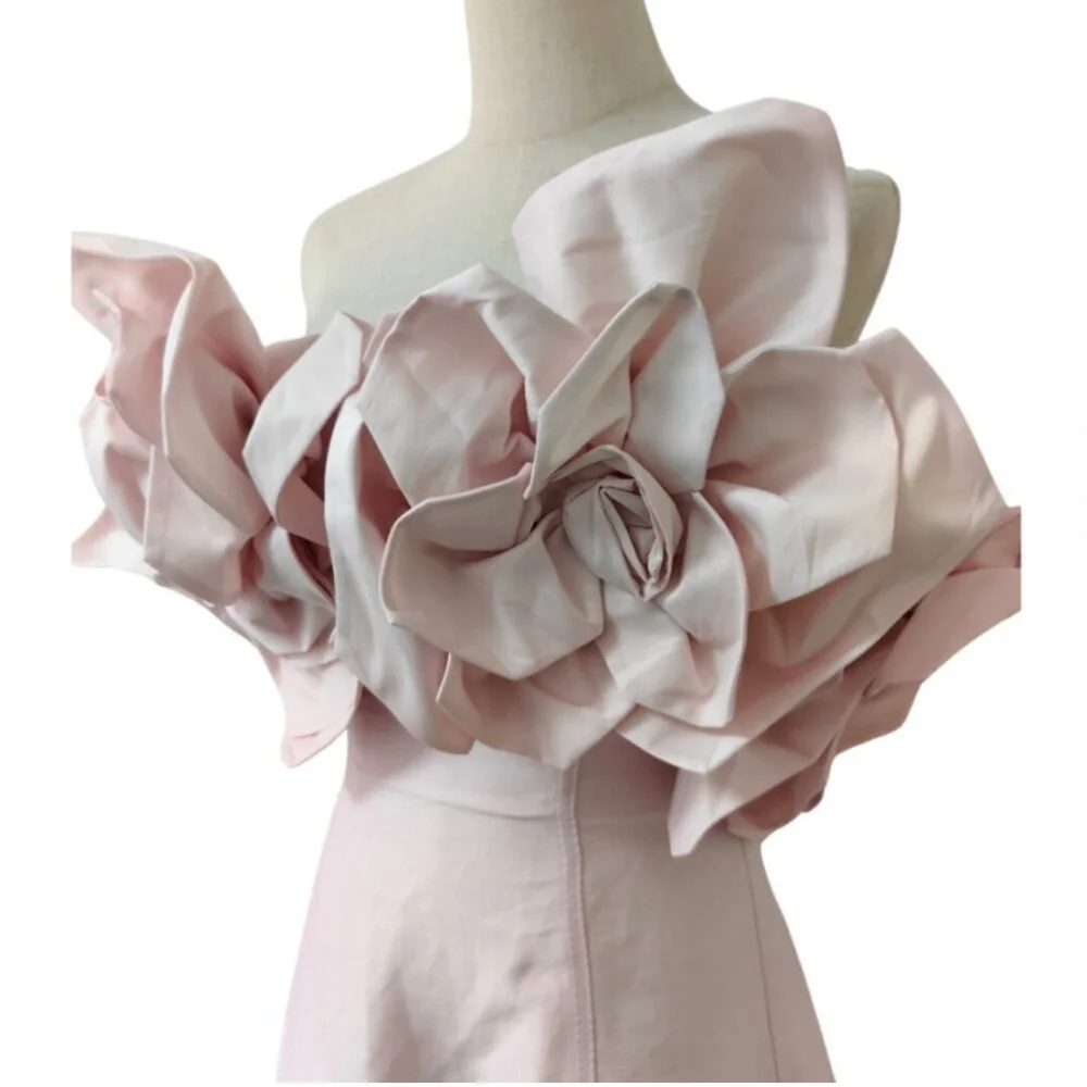 Aje Pastel Pink Etta Midi Dress - Picture 9 of 9
